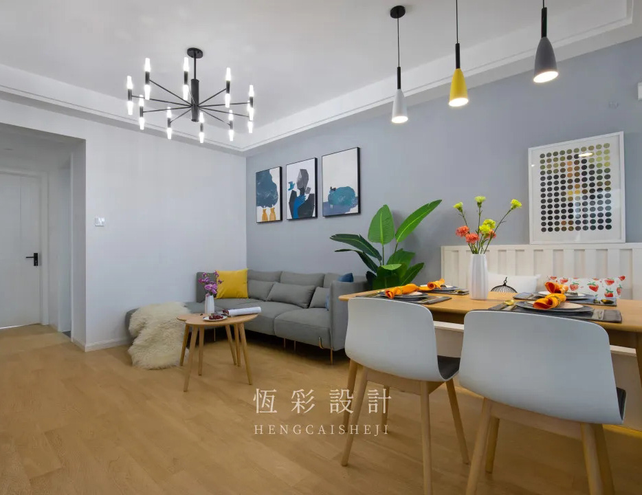 都市阳光乐苑57方现代简约装修案例