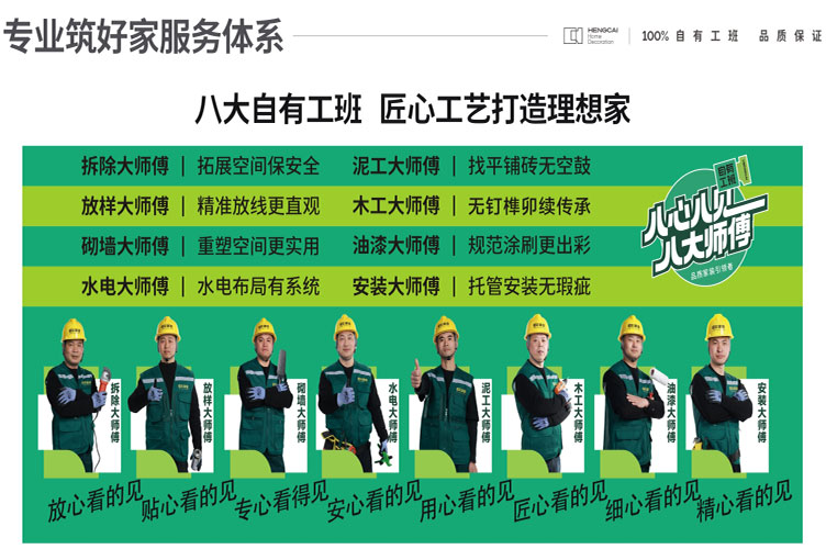 恒彩家装八大工班