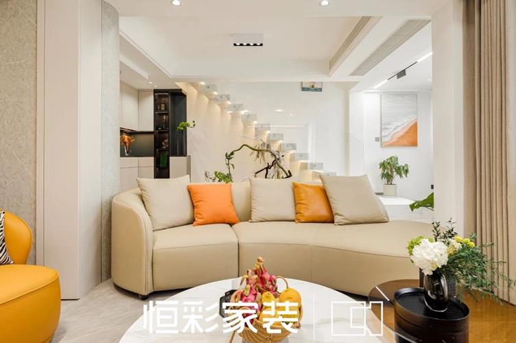 恒彩装饰公司实景案例：170㎡现代简约，时尚炙热爱